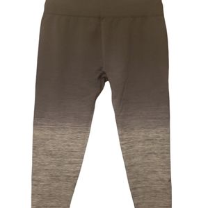 NIP capri leggings yoga pants two tone ombre grey and black small medium petite